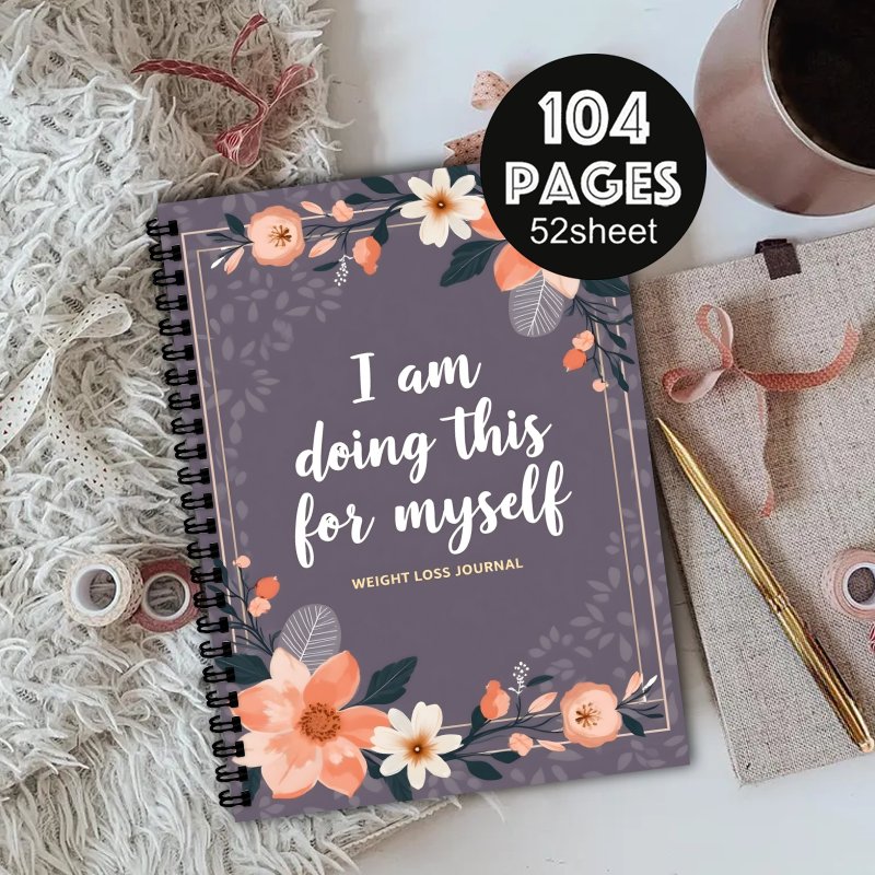 Fitness Journal Planner - A5 Diät-Tagebuch, Täglicher Aktivitätstracker, Trainingsprotokoll, Ernährungs-Tracking