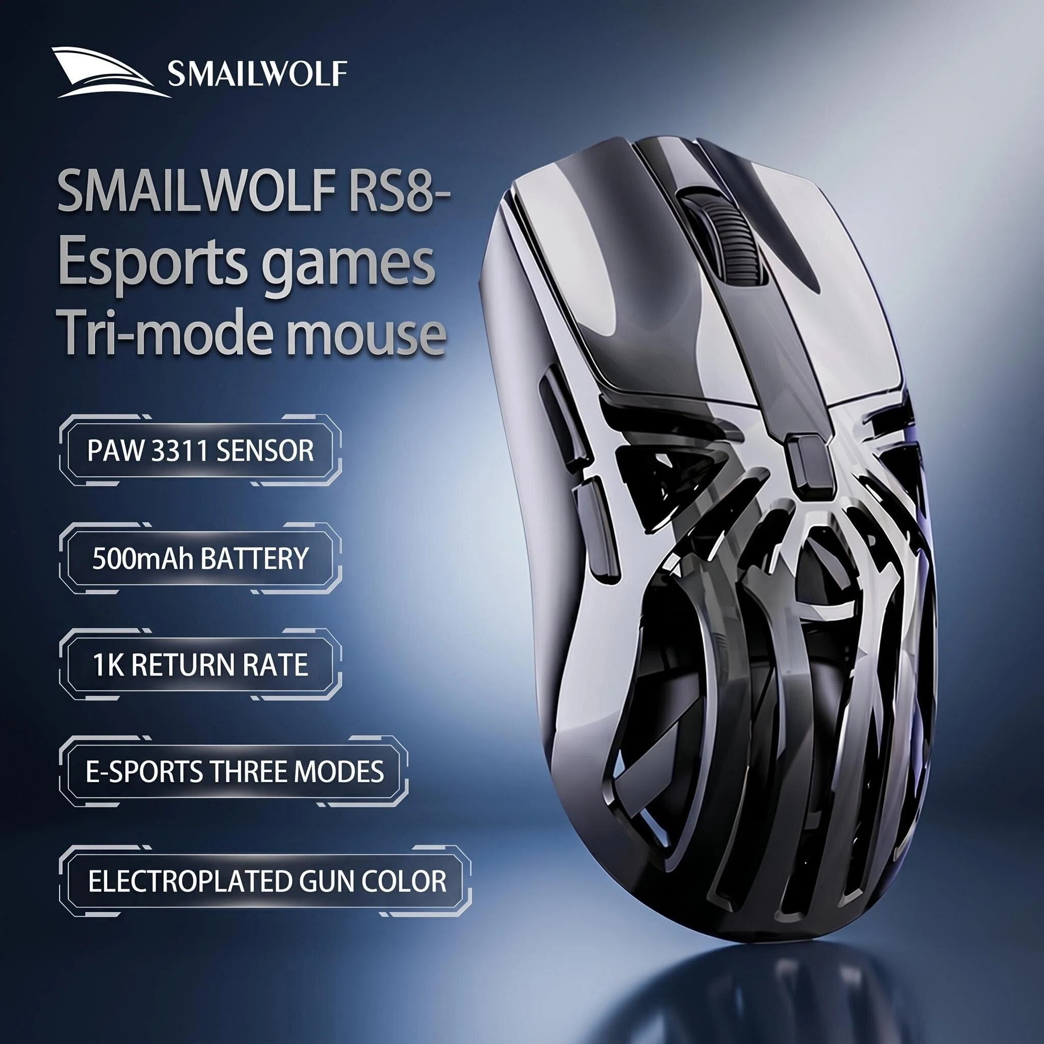 Fitness Journal Planner - SMAILWOLF RS8 Hollow Bluetooth Wireless 2.4G