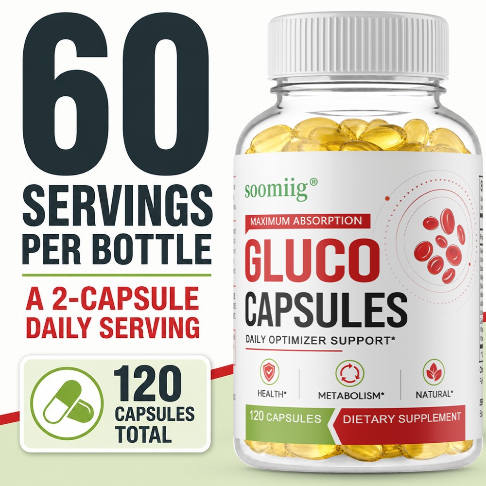 Holistic Health & Wellness - Gluco Nahrungsergänzungsmittel - Premium-Formel mit Natürlichen