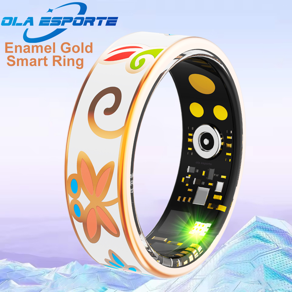 Blood Oxygen Monitor - Neue Emaille Handwerkskunst Smart Ring für