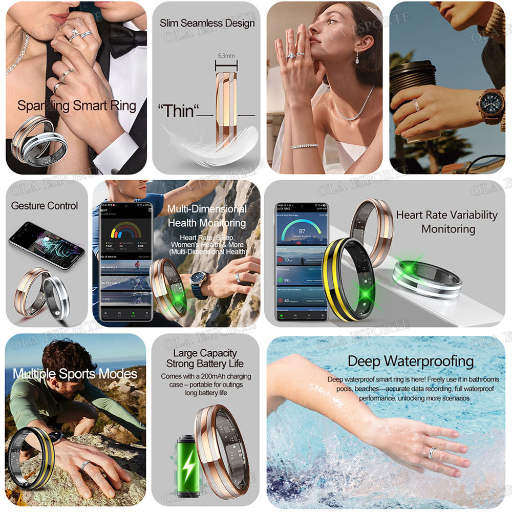 Neuer 6,3mm Dünner Smart Ring  – Blood Oxygen Monitor Bewertung und Preis